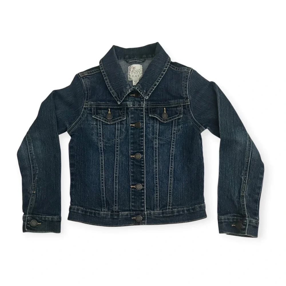 The Childrens Place Denim Jacket Dark Wash 7/8 Kids